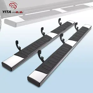 YITAMOTOR 6 Inch Running Boards for 2019-2025 Chevy Silverado/GMC Sierra 1500 Crew Cab & 2020-2025 2500HD 3500HD Crew Cab Stainless Steel Side Step Bars