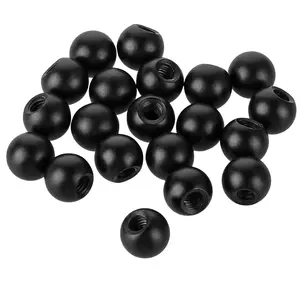 20Pcs Black M4 Thread Cap Nuts Knob Decorative Screw Caps Steel Ball Nut Cover for Light Fixture Furniture Lighting Lamp Decoration