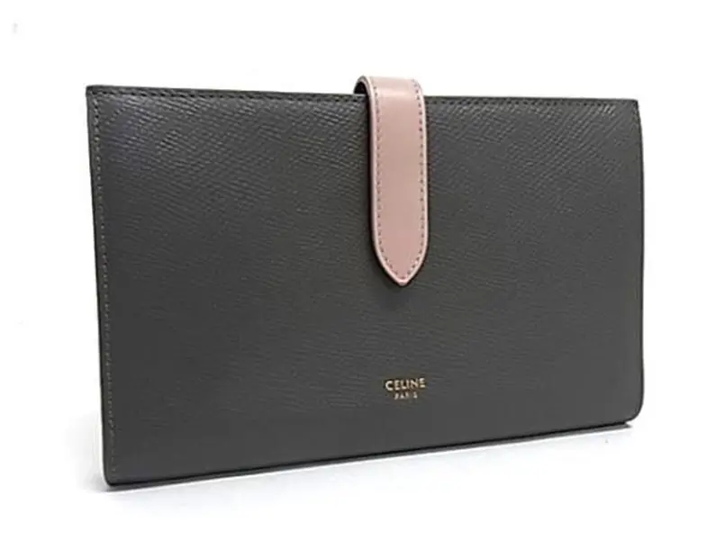 Pre-owned Celine Leather Small Leather Goods Large Strap Wallet Two Fold Long Wallet J8062904