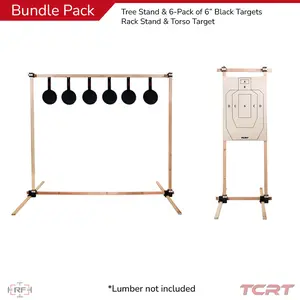TCRT Competition Pack – Rack Stand, Torso Target & 6-Pack of 6” Black Targets