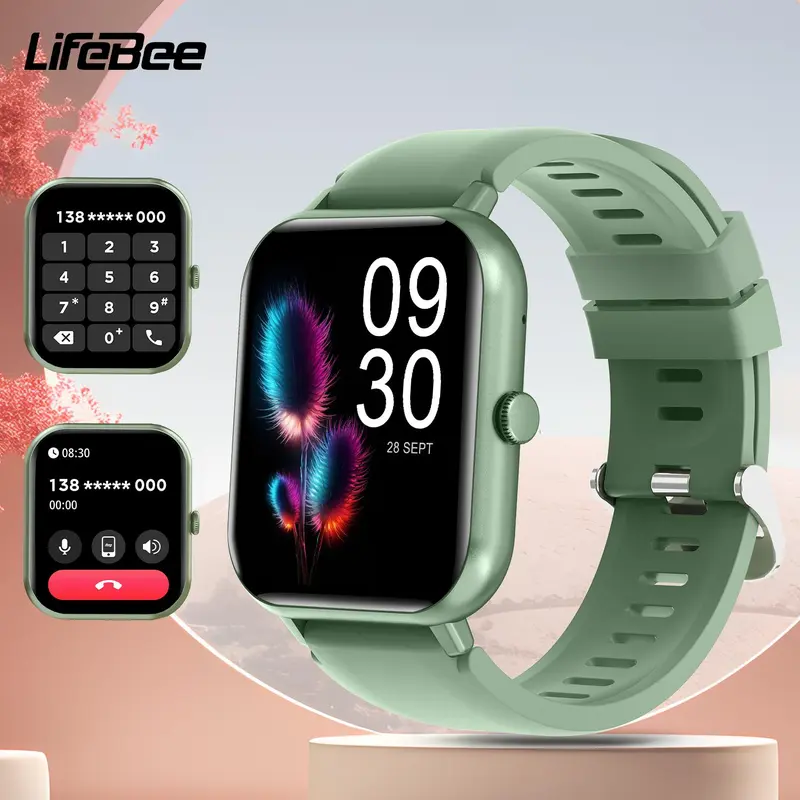 Multi-functional Wireless Smartwatch, 1.83 Inch HD Screen Fitness Tracker with Multiple Sports Modes, Durable Gadget Watch, Waterproof Sports Watch Compatible with iPhone & Android Phone, Wristwatch