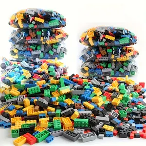 500pcs Loose Small Particle Building Blocks Set, Creative DIY Kit, Durable Reusable Plastic Puzzle Toys, Family Interactive Game Bricks