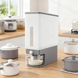 Rice Dispenser Containier 25 Lbs with Measuring Cup and Sealed Moisture Proof Lid for Kitchen Pantry Household.rice storage