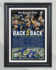 [Sale Up To 40%] [Unframe] Michigan Football 2022 Big Ten Champions Newspaper Poster, Victory Over Purdue Front Page Print, College Championship Wall Art
