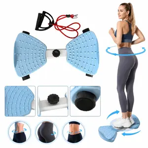 Twist Board Exercise Equipment with Pull Cords, Non-Slip Core Trainer for Home Workout, Balance & Full Body TrainingFull Body Training Compact Indoor Activity Equipment