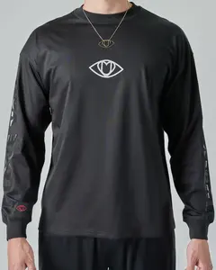 ILYTS Signature Reflective Structured Long Sleeve Tee - Black