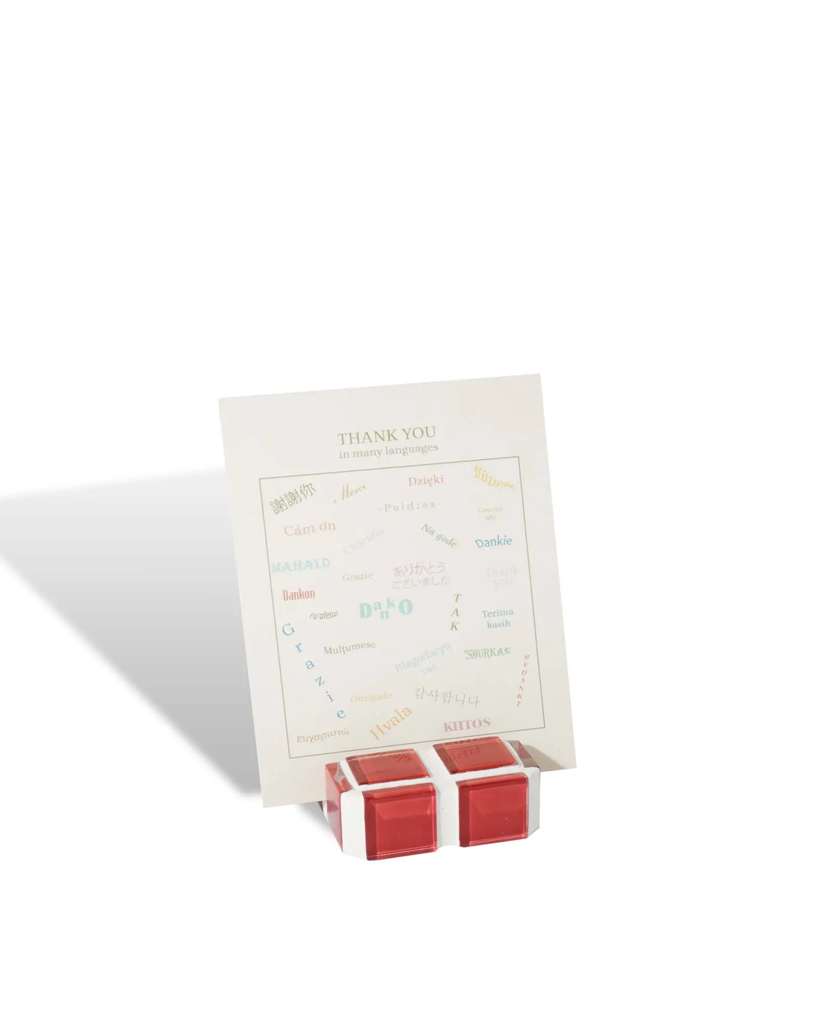 Glass Tile Mini Picture Stand – It's Apple Red | Mini Polaroid Photo Stand