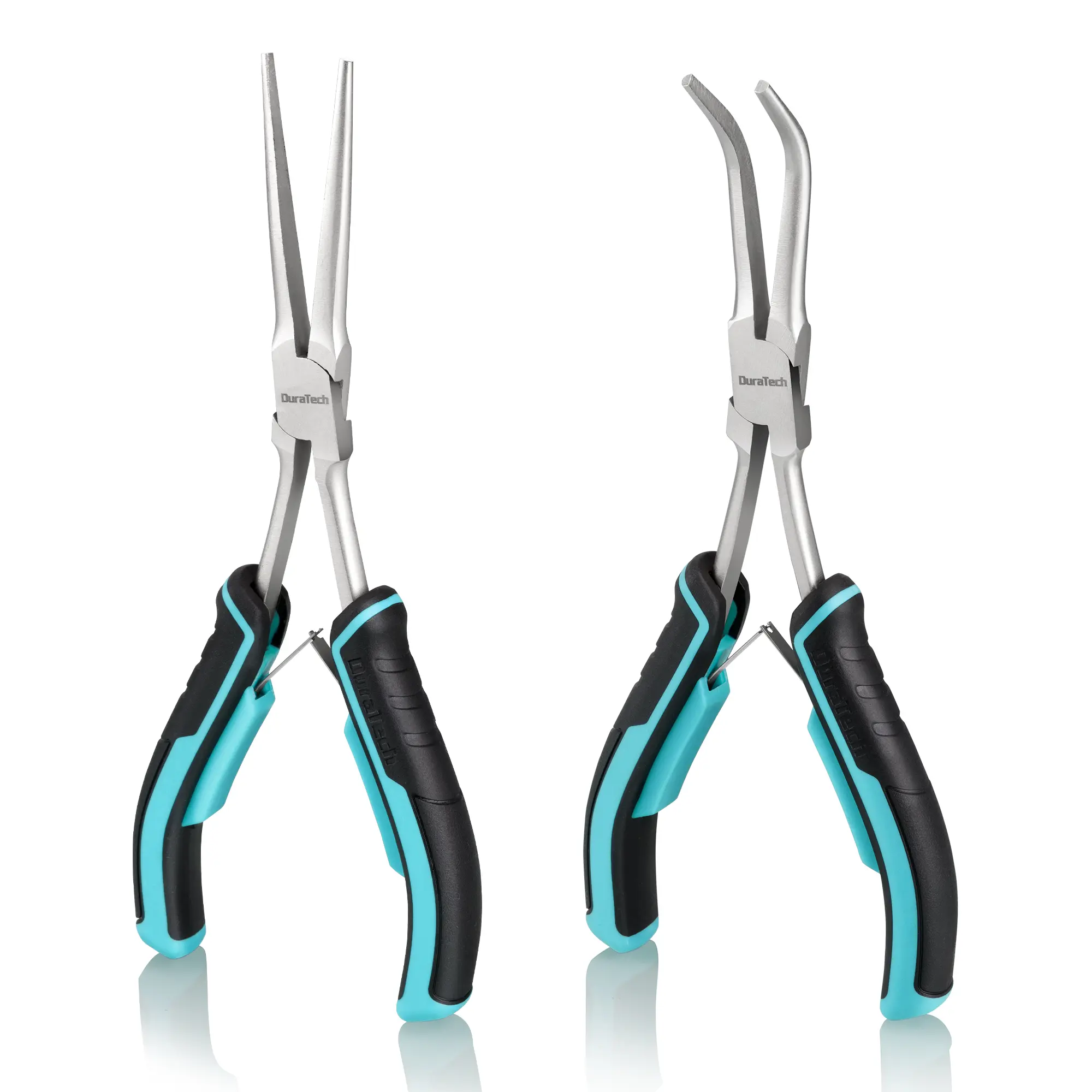 #fathersdaygift DURATECH 2PCS 7" Long Reach Needle Nose Pliers Set, Long Nose Pliers & Bent Nose Pliers, Small Needle Nose Pliers for Jewelry Making, Wire Wrapping, Wire Bending and Object Gripping on Narrow Space Visit the DURATECH Store