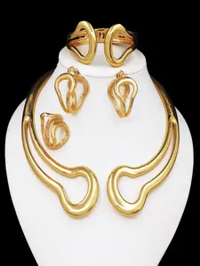 Women's Jewelry Set, Classic Design, Timeless, Luxurious, Coordinated, All Seasons, Necklace, Earrings, Bracelet & Ring, Fashionable 4-Piece Gift Party Gathering Holiday Gifts, All Seasons Wear