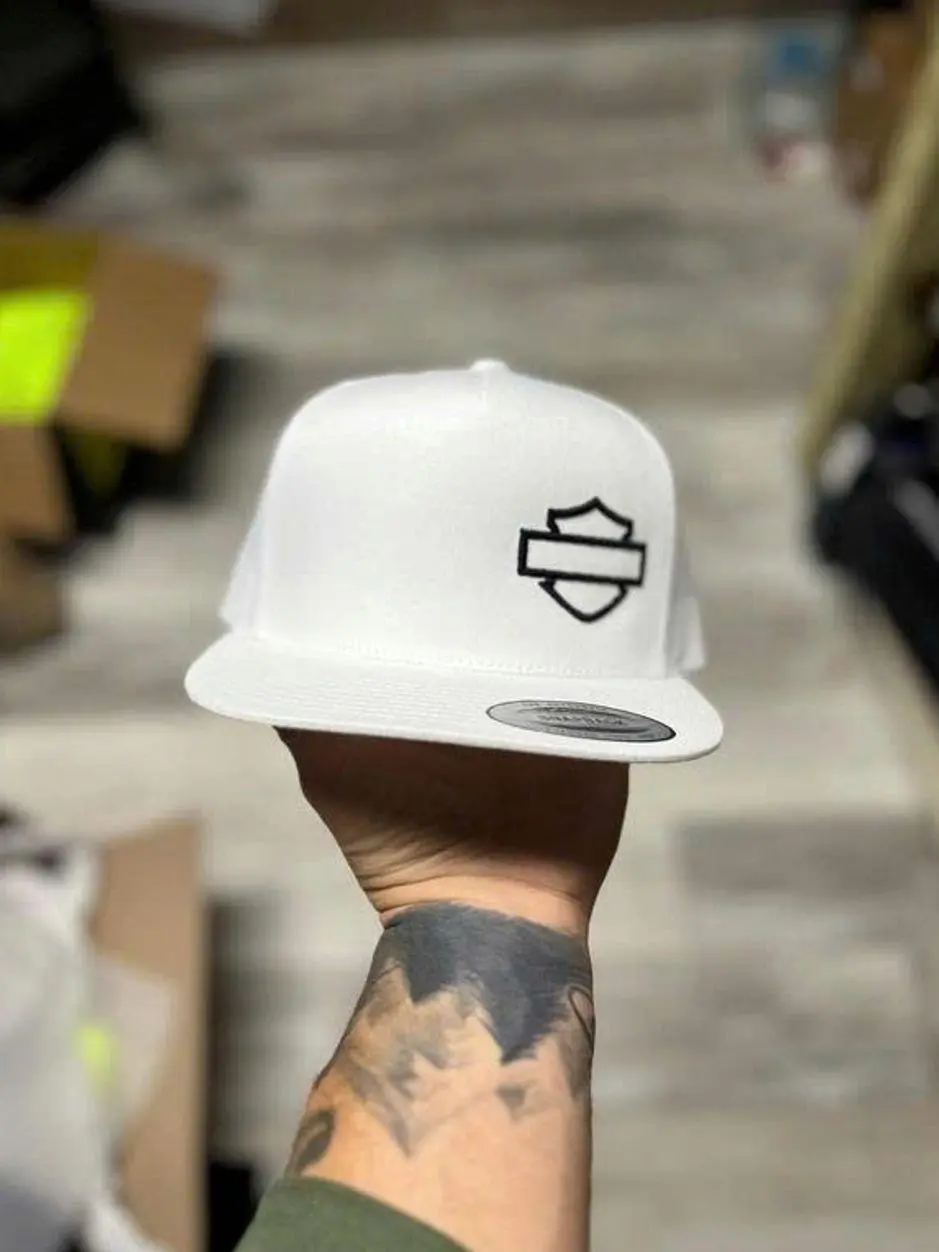 Barand Shield Embroidered Snapback Hat, Adjustable Trucker Cap,  Summer Beach & Sports Cap with Mesh Back