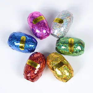 1 Set/6 Rolls x 10m Balloon Holographic Ribbon, Curling Ribbon for Gift Wrapping, Balloon String, Curly Ribbon, Thin Ribbon, Wedding Decoration Ribbon, Gift Ribbon for Birthday Party, Christmas (393.7inch per Roll)