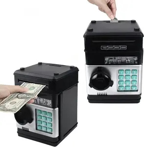 New Piggy Bank for Kids, Electronic ATM Coin Cash Bank with Password Code Lock and Auto Grab Bill Slot  for Children Boys and Girls