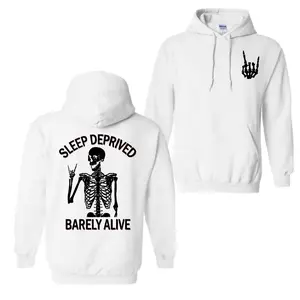 Sleep Deprived Hoodie Sweatshirt T-Shirt, Barely Alive Round Neck Unisex Shirt, For Men And Women, Trendy Shirt Menswear Aesthetic