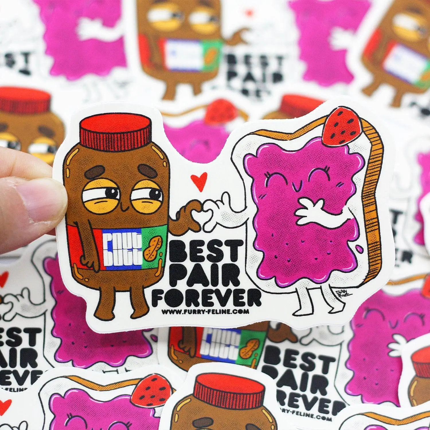 Peanut Butter Jelly Vinyl Sticker