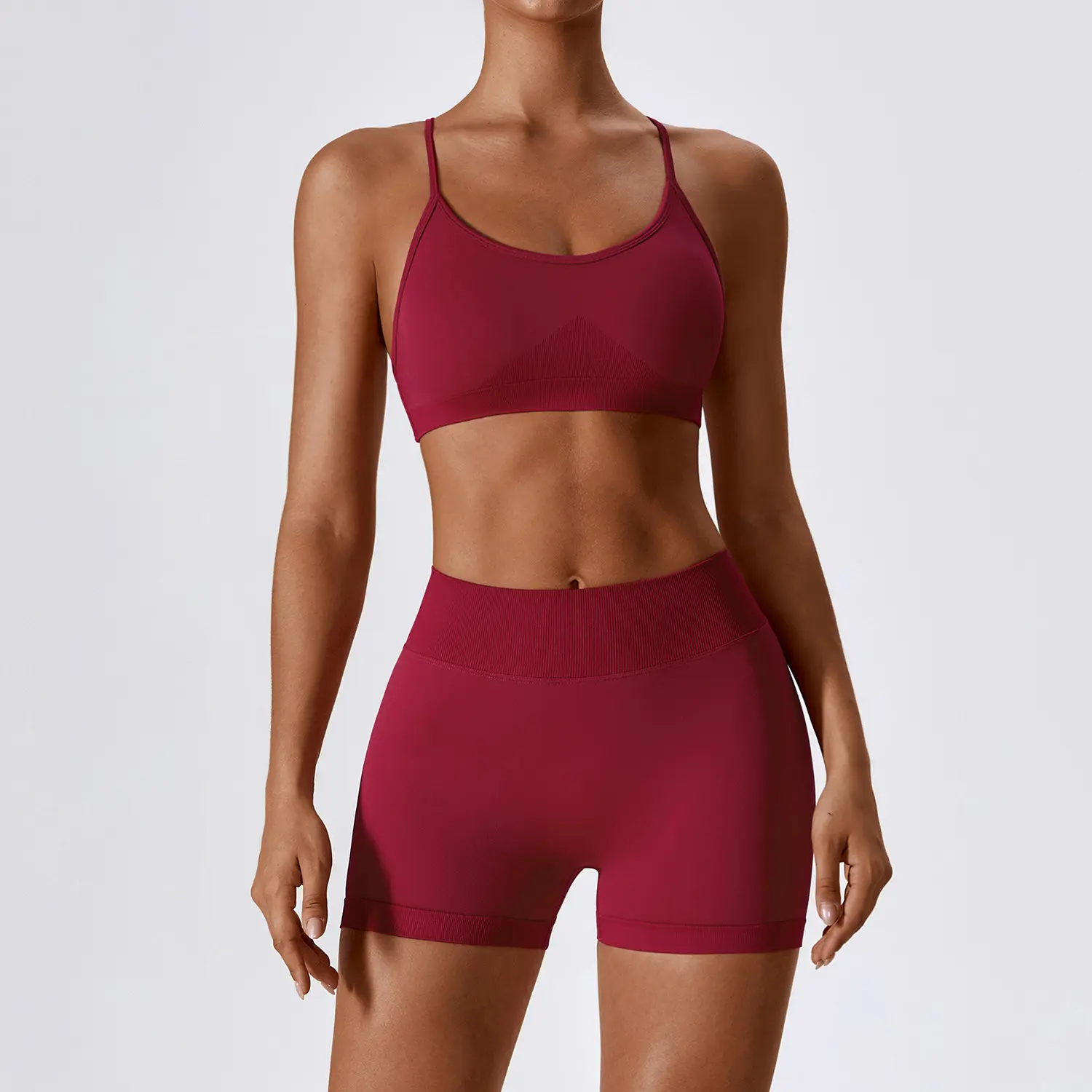 7137 bra+7137 shorts in red