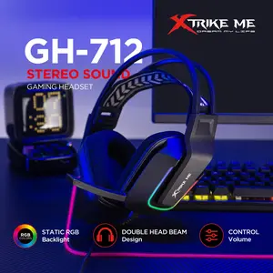 Foldable Microphone Gaming Headset - External foldable omnidirectional microphone, mesh fabric material, 50mm drivers, 2-meter cable length, ideal for PC gamers and online team play - Black and white color options, Folding Headset