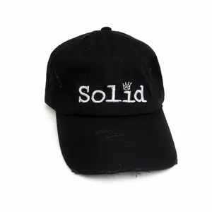 Solid King Black /White Adjustable Baseball Cap Men Embroidered Crown Logo
