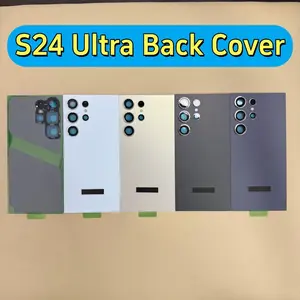 For Samsung Galaxy S24 Ultra/S24U Battery Back Cover Glass Panel Rear Door Housing Case Camera Lens Replace The rear cover glass is equipped with a self-adhesive backing, allowing for the direct replacement of the rear cover protective shell.