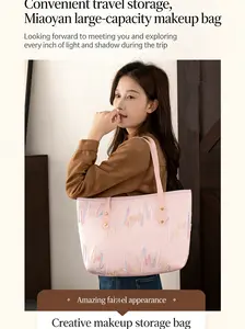 Women's Casual Commuter Large Capacity Bag, New Fashion Trendy Design Student Shoulder Stripe Embroidery Tote, 2026 Trendy Single-Shoulder Handbag