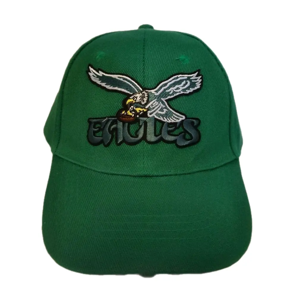 Urban Brims Eagles Hat - Green Baseball Cap with Embroidered Eagle Logo, Adjustable Strap, and Classic Design
