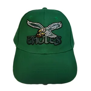 Urban Brims Eagles Hat - Green Baseball Cap with Embroidered Eagle Logo, Adjustable Strap, and Classic Design