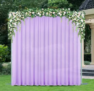 14 ft x 57" Chiffon Event Backdrop Curtain Drape Panel - Lavender (1pc)