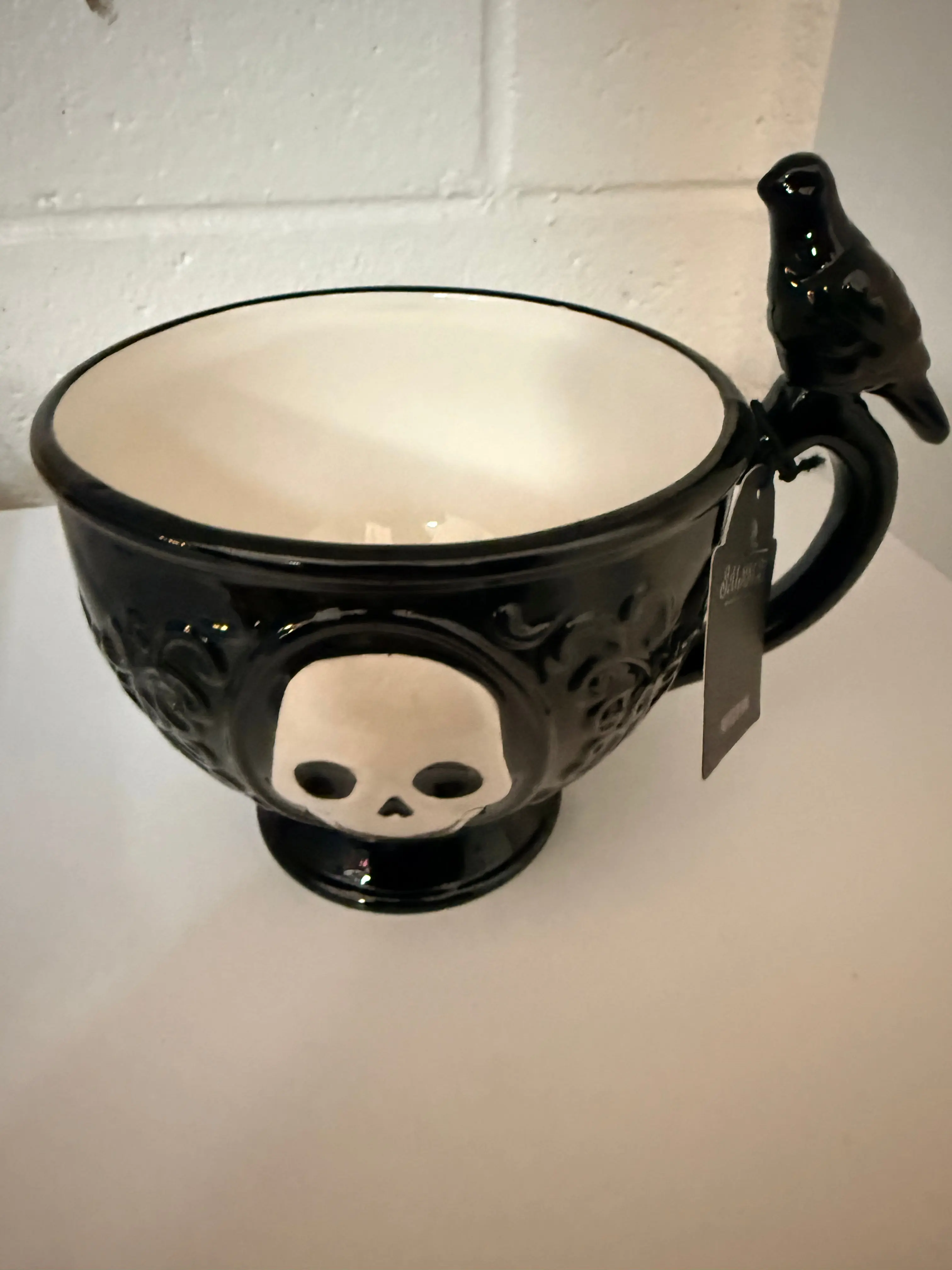 Raven & Skull Gothic Cauldron Mug
