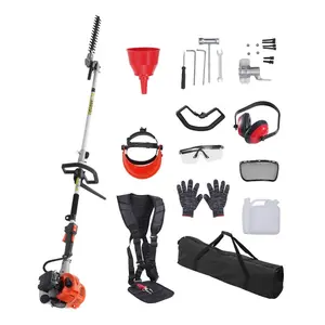 VEVOR 15.7-inch 26CC 2 Cycle Gas Hedge Trimmer, Gas Powered Pole Hedge Trimmer with Dual Sided Dual Action Blade, 270 Adjustable Trimmer Head, Suitable for Trimming Shrubs, Bushes