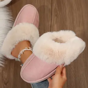 Women's Fuzzy Memory Foam Slippers Fluffy Winter Fleece Lined House Shoes Indoor and Outdoor