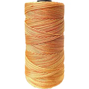 Simxkai Briadied Red & Yellow Dacron Line for Flying Kite Outdoors Abrasion Resistant (1400ft_120lb)