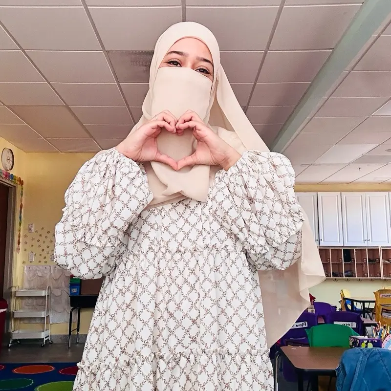 Warm Beige Hijab and Niqab Set with Matching Undercap