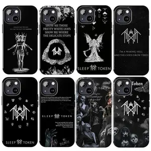 Gothic Sleep Token Logo Shockproof Tough Phone Case Aesthetic Protective Cover for iPhone 11 12 13 14 15 16 17 Pro Max Plus
