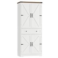 White + Rustic Brown