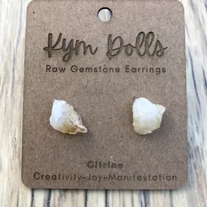 Raw Citrine Earrings - Perfect for Any Occasion