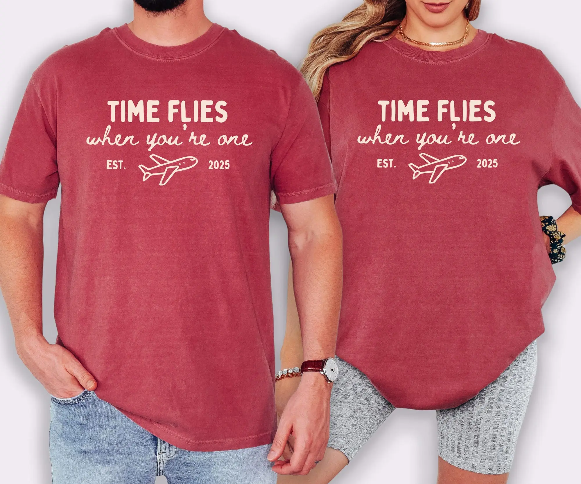 Time Flies Airplane First Birthday Shirts for Family, Airplane Theme 1st Birthday Shirts, Matching 1st Birthday Boy T-Shirts for Mama Dada