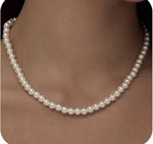 SR Pearl CO. 5mm-6mm Full String 16Inches. Choker Style Women Elegent Daily Wear Women Gift