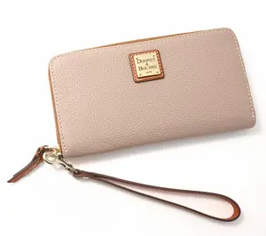 Dooney & Bourke Pebble Leather Large Zip Around Wrislet