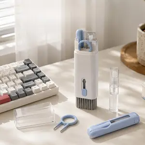 7-in-1 Keyboard and Electronics Cleaning Kit – Multi-Functional Cleaning Brush Set for Laptop, Earbuds, Screen, Phone, Keyboard, Dust Removal and Keycap Puller Tool