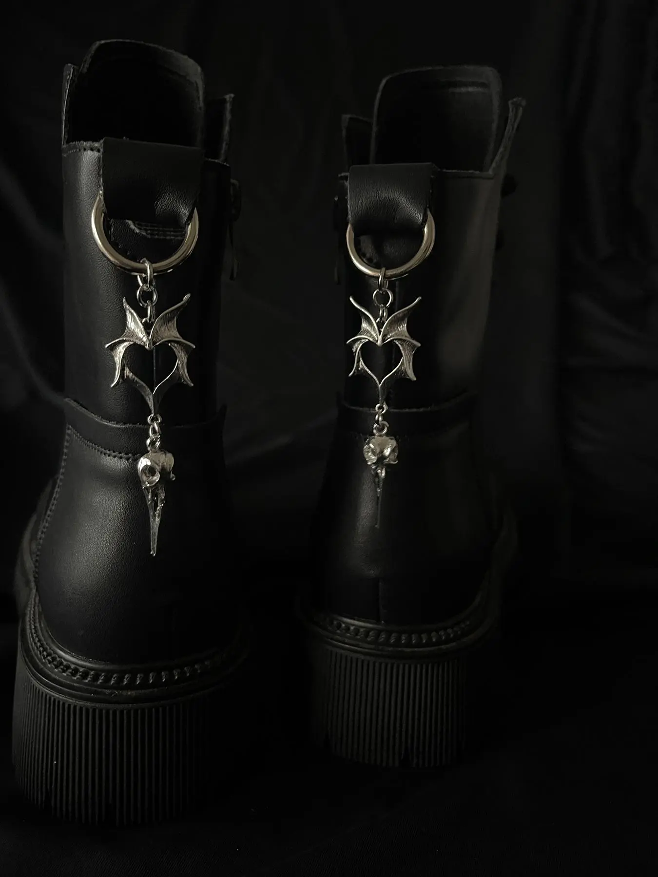Punk Style Bird & Wings Design Alloy Shoe Charms Set, Chain Shoes Charms, Fashionable Novelty Shoes Decorations, Decorative Shoe Accessories for Boots, Shoes DIY Accessories for Women & Men, Valentine's Day, Gift, Shoe Embellishment Set