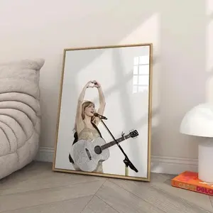 (No Frame) Tf Poster, Fearless Heart Print, Preppy Decor Birthday Present For Her, Eras Country Music Wall Art