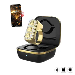 Xring Bluetooth Scrolling Ring Remote Control with Glitter Diamonds, Bluetooth Phone Remote for Camera Selfie, Phone Ebook APP Page Turner (Not for Kindle Device),Smart Ring for iPhone, iPad, Android, Gold,Ideal Gift for Christmas & Halloween!