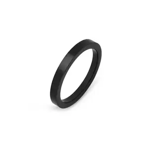 RG105B B.Tiff Plain Black Ceramic Ring [Thin Band]