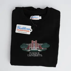 Purdue Crewnecks, Embroidered Sweatshirt