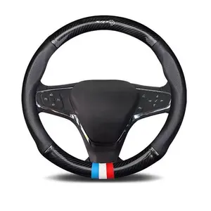 High Quality Car Anti-Slip Steering Wheel Cover Carbon Fiber Leather Booster Cover For SRT 4 6 8 10 for Dodge Ram 1500 Dart SRT Journey Accessories
