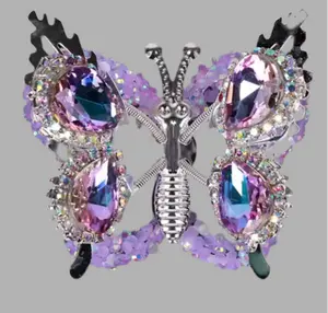 Sharking Butterfly Rhinestone Bead Topper for DIY Jewelry Making Sparkling Rhinestones and Durable Materials Perfect for Pens Bracelets and Necklaces