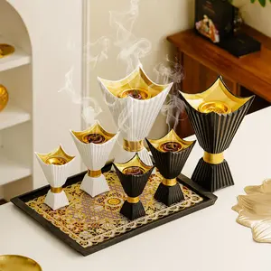 Creative Resin Incense Burner, Unique Arabic Candle Holder, Elegant Desktop Decoration for Living Room, Home, Party