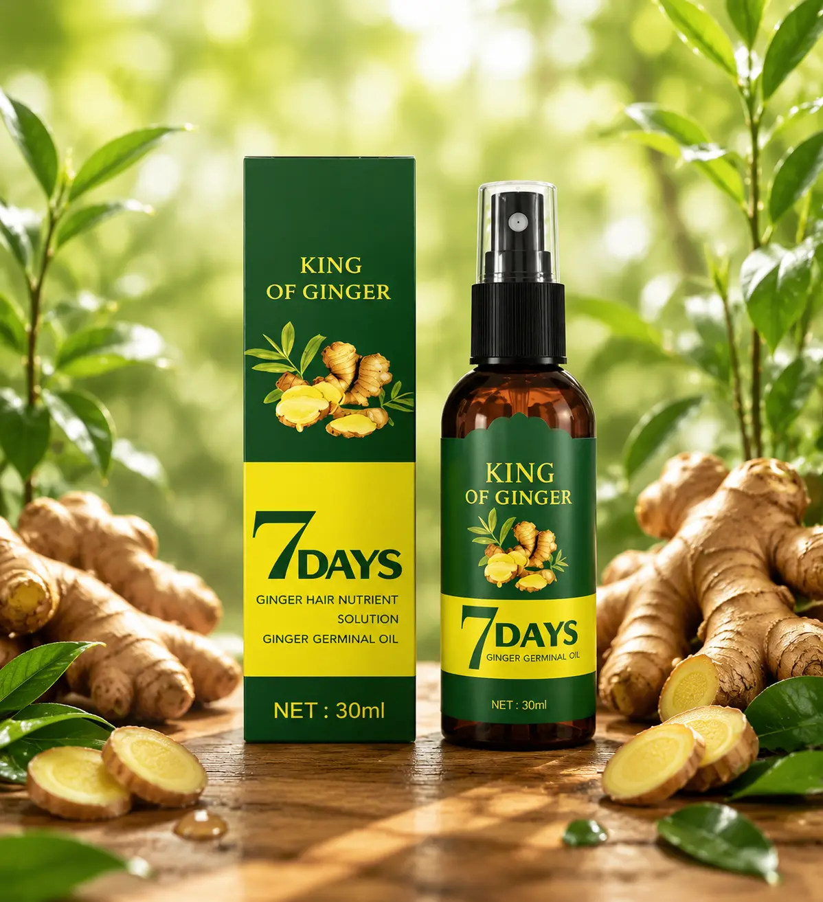 7 Day Fast Hair Growth Oil Ginger Growth HairTreatment Anti Hair Loss Men Women ScalpTreatment Serum Products Beauty ProductHaircare Plant - 30ml