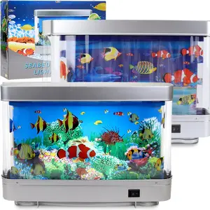 1 Pack LED Dynamic Artificial Fish Tank Light, Decorative Aquarium Lamp, Ocean Scene Decor Lamp for Bedroom, Living Room, Office, Aquarium Decor, Office Relax, Oceanthemed Lighting, USB-Powered