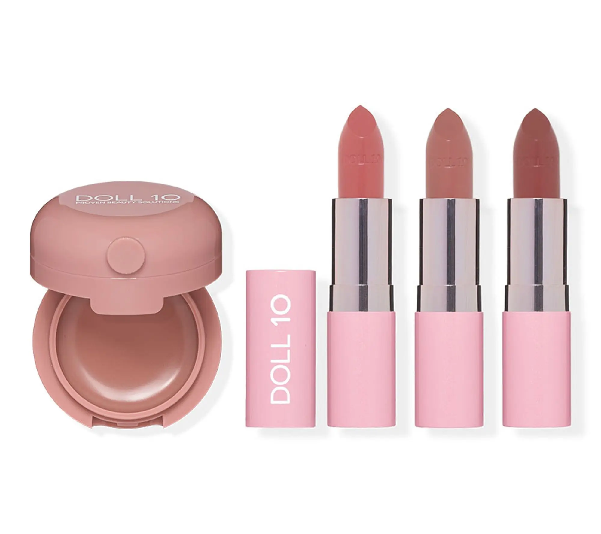 Doll 10 Lipstick Trio w Plumping Lip Treatment Collection
