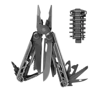 Wetactics MT-05 25-in-1 Multitool, VG10 Steel, Folding Pliers with Scissors, Saw, 14 Screwdriver Bits, Can Opener, for Home Emergency Repairs and Outdoor Camping Gear